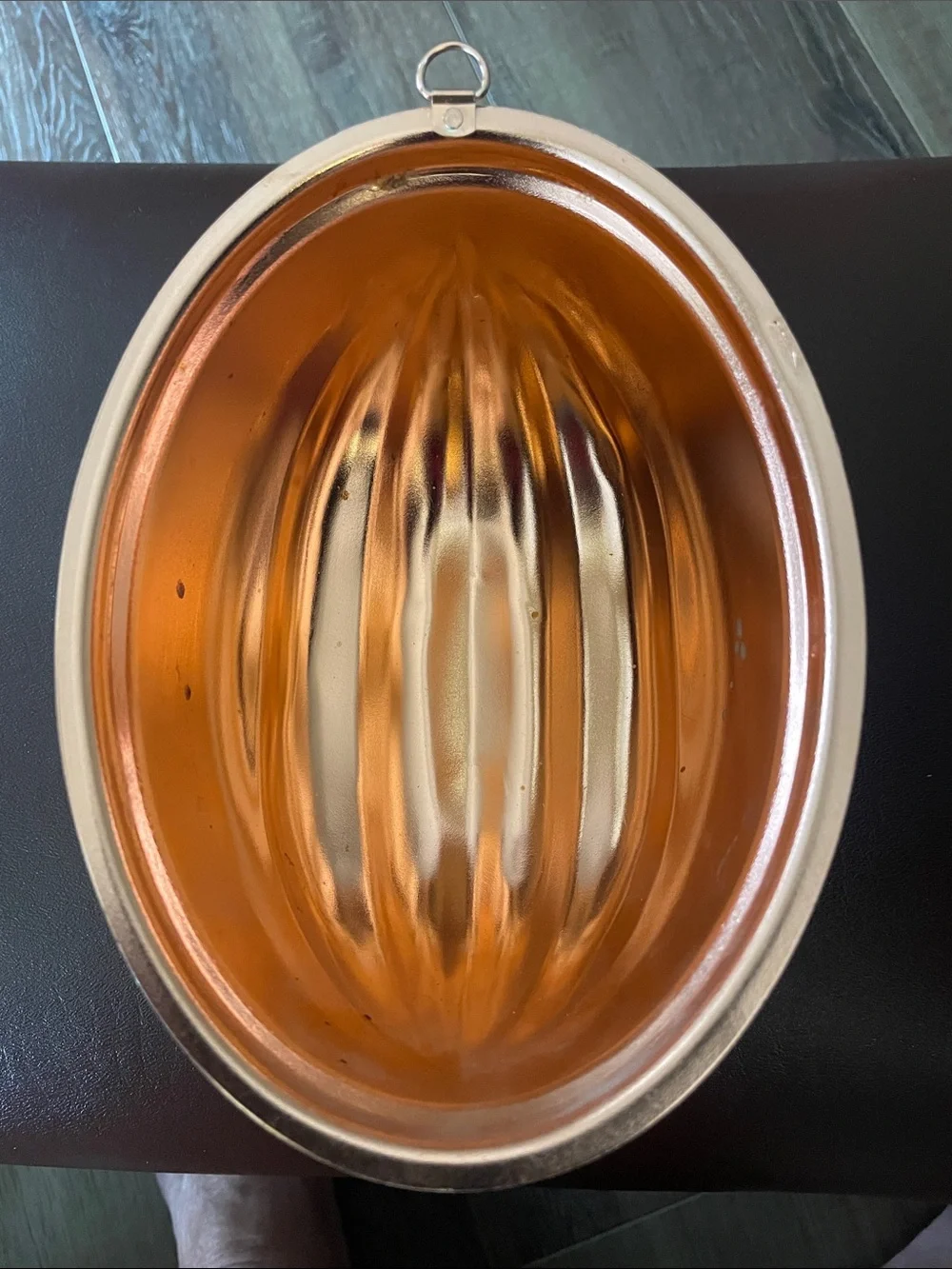 VTG Oval Copper Jello/Food Mold 7.25